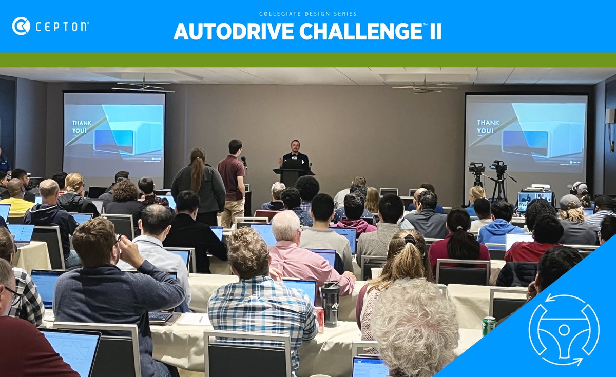 ceptontech's tweet photo. Accelerating professional and academic progress. This week, we joined the next generation of AV Engineers at the Fall KickOff Workshop for the #AutoDriveChallenge! @Cepton is proud to support the program as an official sponsor and exclusive #lidar supplier https://t.co/HRpdW9fb4T