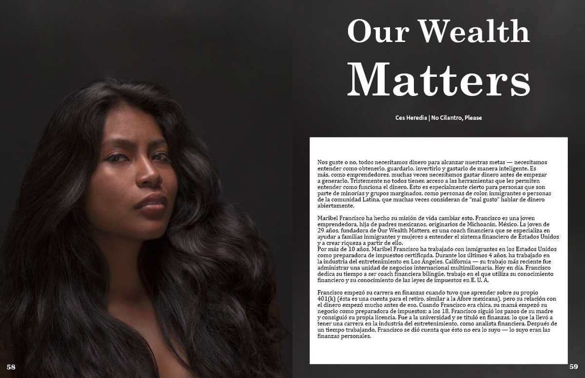 nocilantromag's tweet photo. We've been busy here at @nocilantromag 🥑

A Spanish version of @OurWealthMatter feature is now available in Issue 3! 

📝 Special shout out to our guest writer @CesHeredia for the translation! 

Read now at https://t.co/zKDipBQBwI https://t.co/asTYn2TsWh