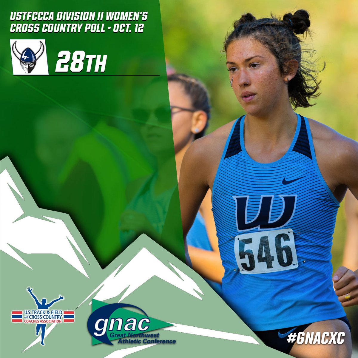 #GNACXC | It's @WWUAthletics as the lone GNAC representative in the @USTFCCCA #D2WXC Poll following the Vikings' solid performance at the Lewis Crossover.
bit.ly/3CPsMNo
