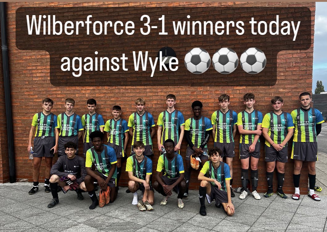Well done to our second team today, first game for the lads and some impressive performances ⚽️⚽️⚽️<a href="/WilberforceSFC/">Wilberforce Sixth Form College</a> 3-1 winners