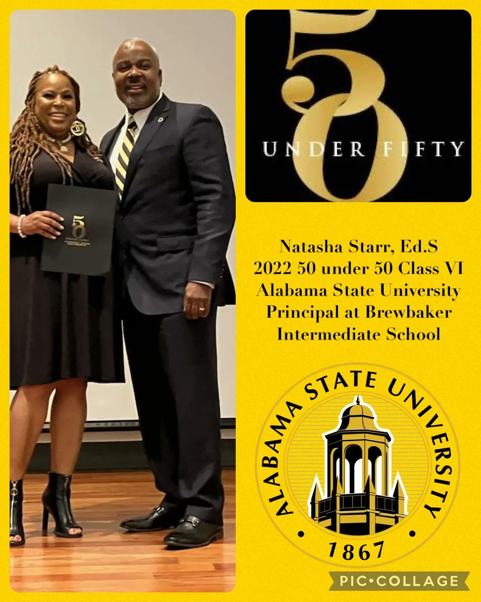Congrats to Brewbaker Intermediate Principal Natasha Starr for being inducted into Class VI of Alabama State University's  50 under 50! #MPSRising #LetsGetIt #Leadership <a href="/BrewbakerInt/">Brewbaker Intermediate</a> @ASUHornetNation