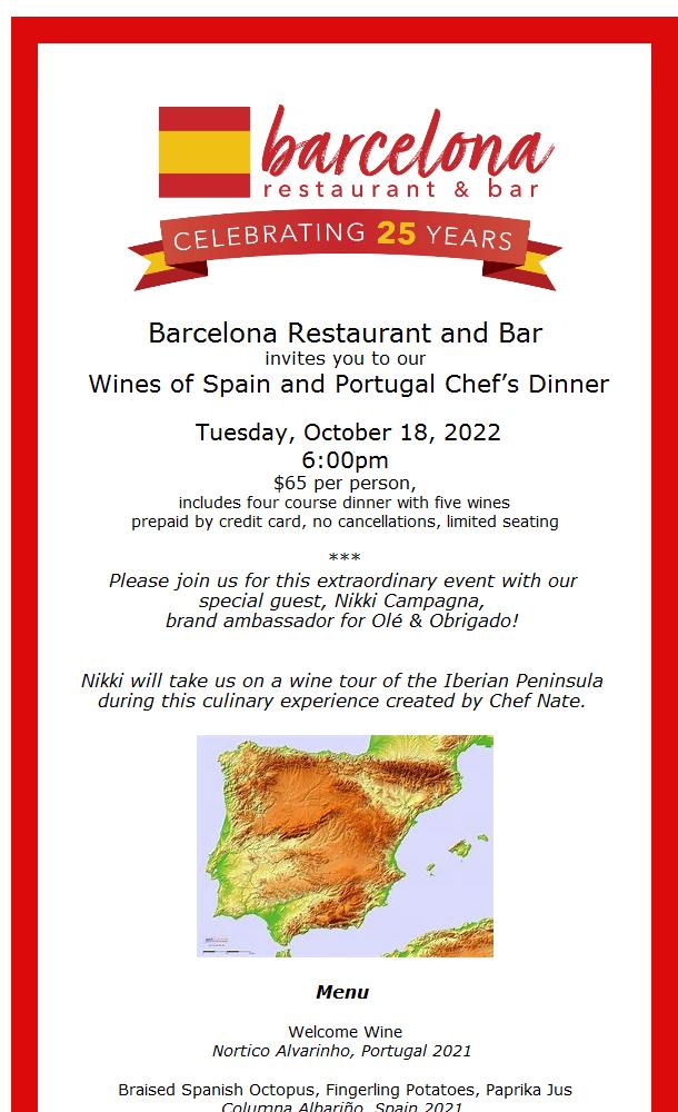 TheLona's tweet photo. Chef's Dinner - Wines of Spain and Portugal! https://t.co/p5umIC6mp3 https://t.co/4arEOBircs