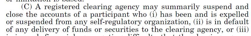 SusanneTrimbath's tweet photo. 🤡 Gensler, today about 35:49: "We don't write the laws. Congress writes the laws...We stay within the law."
💣 Trimbath: "Then why not enforce
Sec&amp;Exch Act 1934, §17A.a.5.(C) to suspend &amp; close DTCC accounts of brokers who FTD?" https://t.co/1DKoxZaxhz