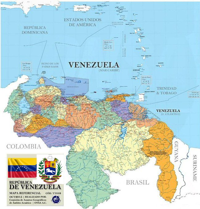 Este es y será el Mapa de VENEZUELA 🇻🇪

Y ningún argumento de <a href="/PersaudRobert/">Robert M Persaud</a> ni de <a href="/mfaguyana/">MFA Guyana</a> podrán con ello. El Territorio Esequibo pertenece a Venezuela.

¡Vamos venezolanos! Apóyennos en esta Causa que es de TODOS por igual. #MiMapa #12Oct