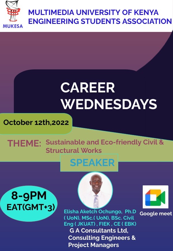 mukesa_mmu's tweet photo. It was a pleasure to learn from our guest today, Dr. Elisha Aketch  during the Career Wednesdays Session. Career Wednesdays is a mentorship program organized by #MUKESA and enables the students to interact with  professionals in  the Engineering and other related fields. https://t.co/UFeAUsfc7w