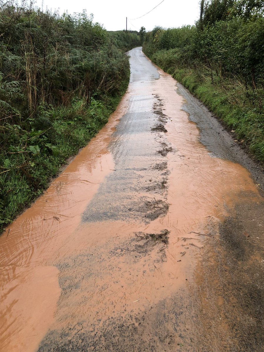 RobJoulesND's tweet photo. This can’t be good. Look at all that top soil washing into our rivers and out to sea 😢😢. Photos taken this afternoon in #northdevon after a bit of rain #soilhealth #ClimateCrisis #waterquality #rivers https://t.co/oB1Yen5Lki