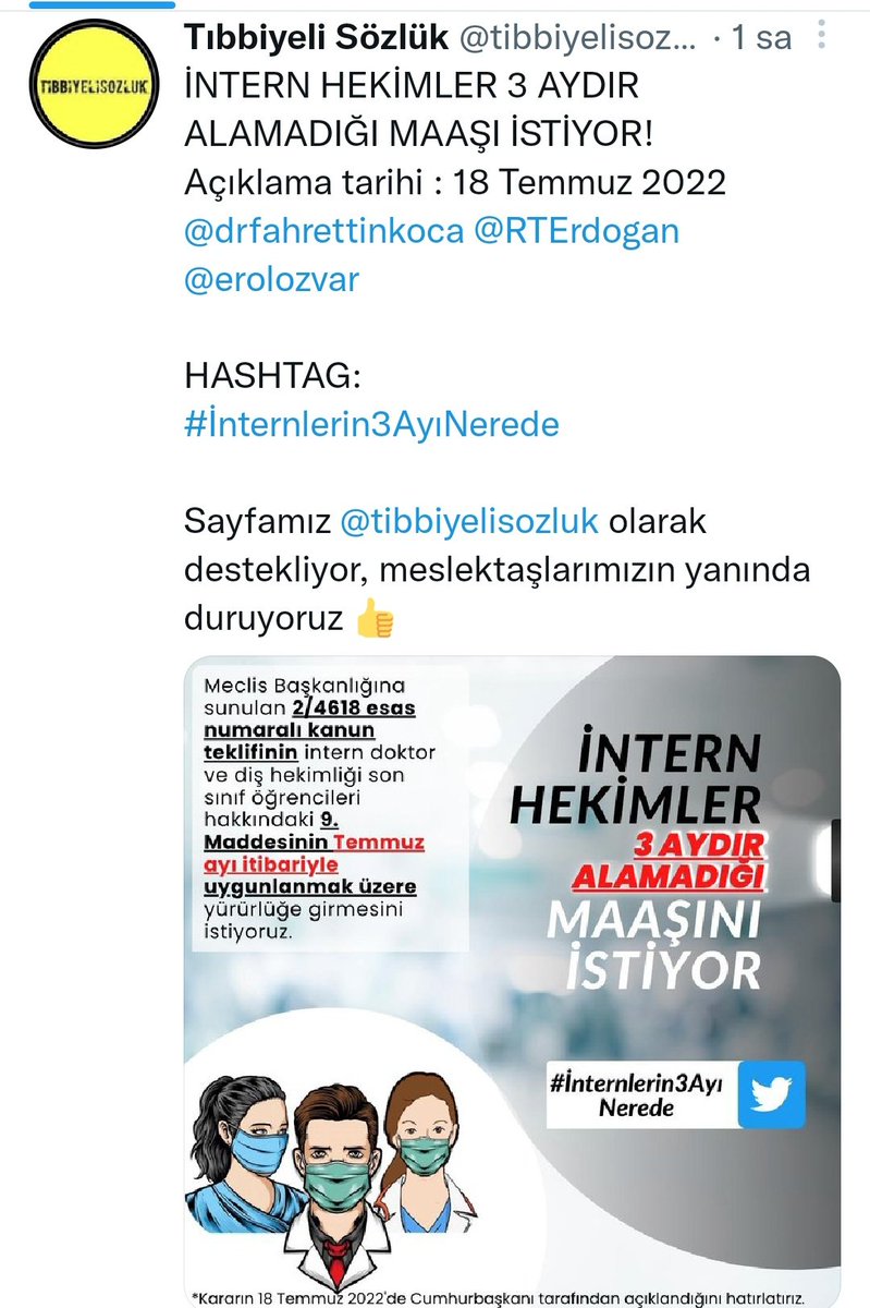 doktorintern's tweet photo. Verilen sözler tutulacak, Temmuz ayından itibaren maaşlarımız verilecek mi?
@drfahrettinkoca

#İnternlerin3AyıNerede

Desteğiniz için teşekkür ederiz. 🙏
@hekimsen @tibbiyelisozluk @ativittta @DahiliyeDoktoru https://t.co/Jxou6ZcuZ7