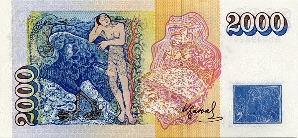 bakhliðin á tvöþúsundkallinum hlýtur að vera up there með fallegustu seðlum allra tíma