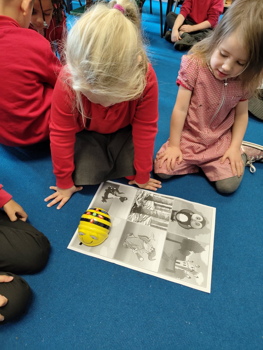 We devised our own algorithms and programmed these on a beebot @frome_vale @Cabotfederation