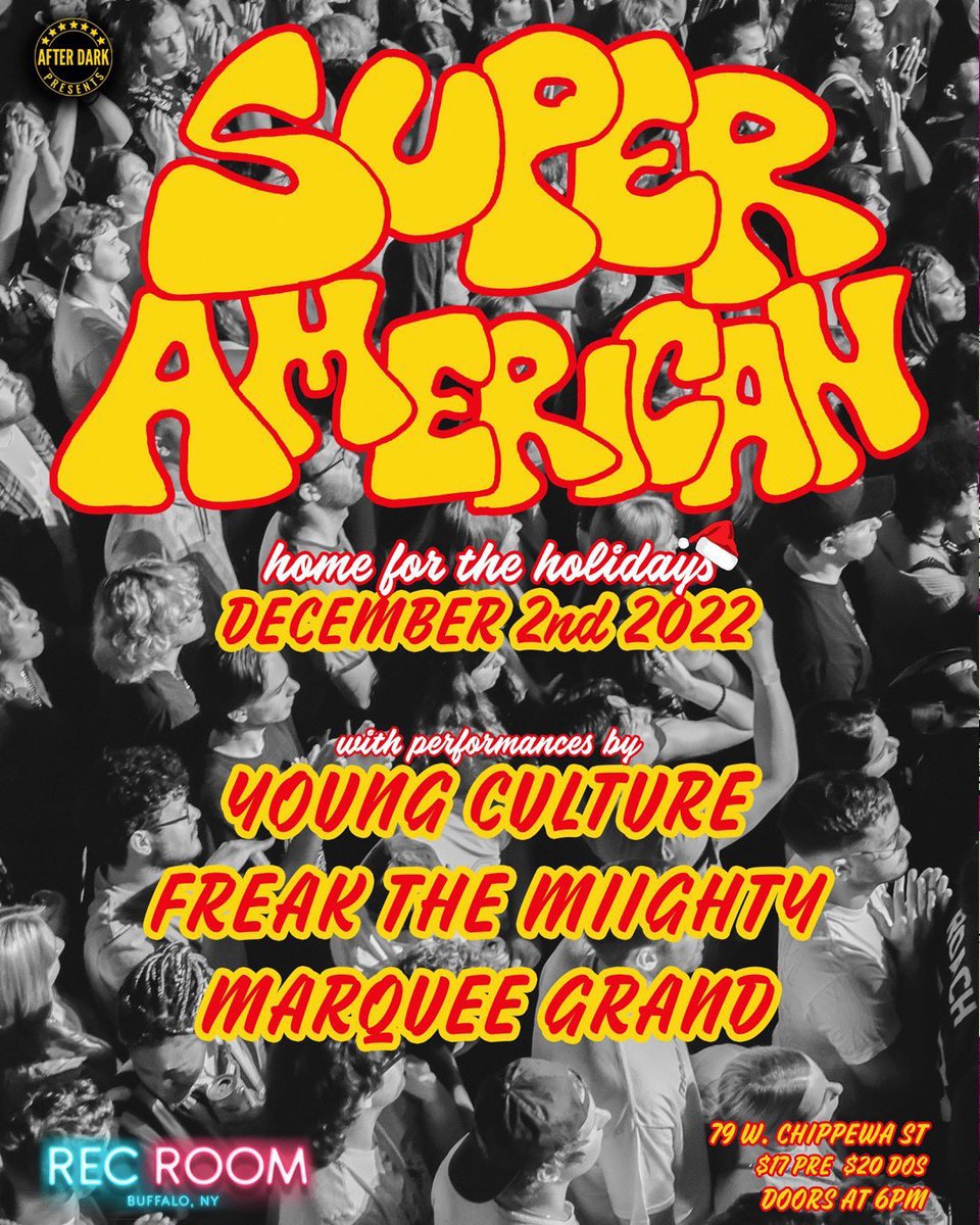 supamerican's tweet photo. buffalo, ny 
gonna be special
tickets on sale now

@YoungCultureNY 
@FREAKTHEMIIGHTY 
@marqueegrand https://t.co/BYBnTm6ge2