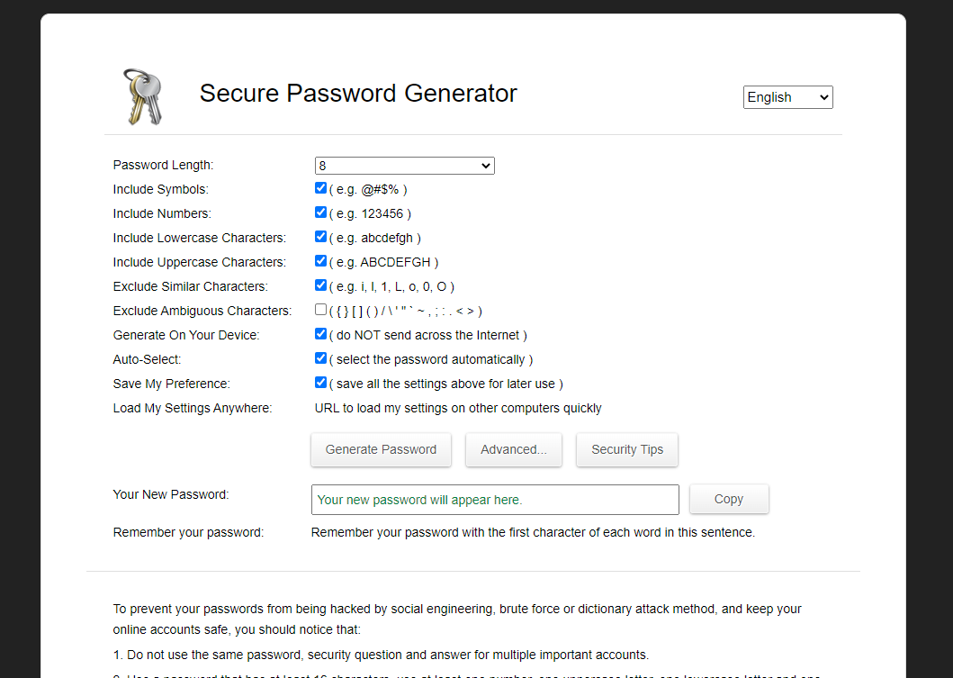 SadeemServices's tweet photo. Strong Password Generator to create secure passwords that are impossible to crack on your device without sending them across the Internet. Learn over 40 tricks to keep passwords, accounts, and documents safe.
https://t.co/T0cETP2X3y
#Password #SecurePassword #PasswordGenerator https://t.co/C6oQ0R66z5