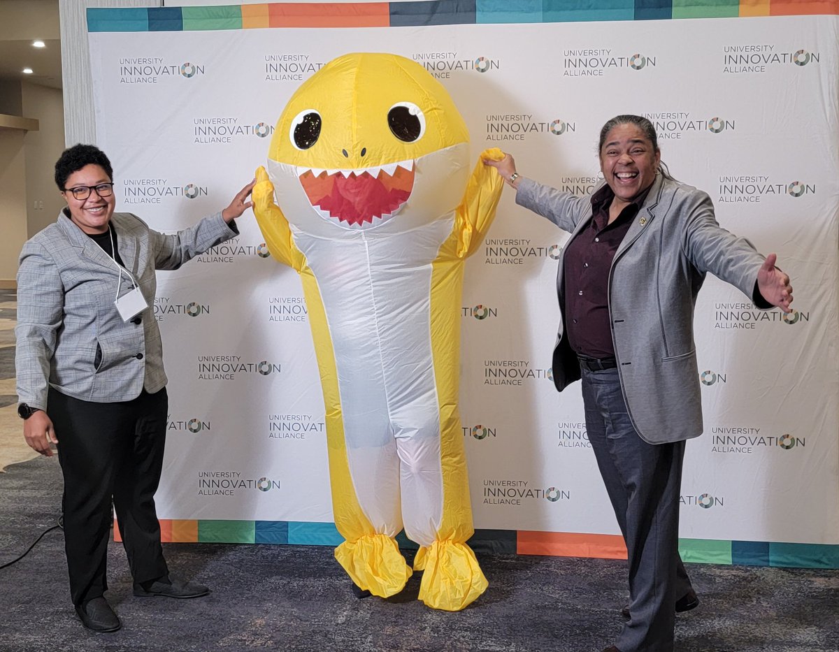 AshliePrioleau's tweet photo. Great time at the @UIAinnovation Convening with special guest Baby Shark. My daughter will be so jealous 😂 #UIATogether2022 @BBurnsEDU https://t.co/SeVz7ryRiw