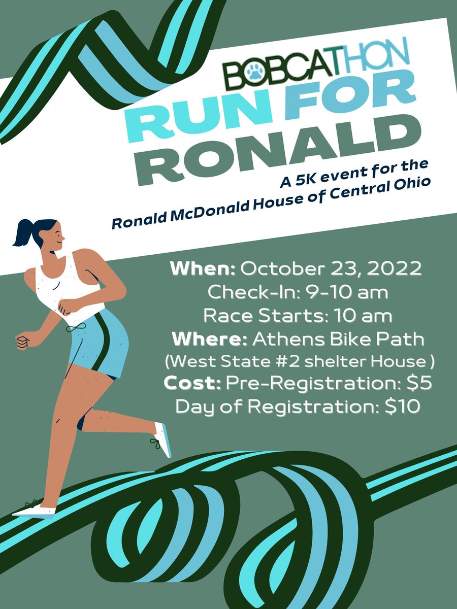 Come do a 5K #ftk at the RMHC on October 23rd! Pre-registration is $5, and day-of is $10! 🤍💚