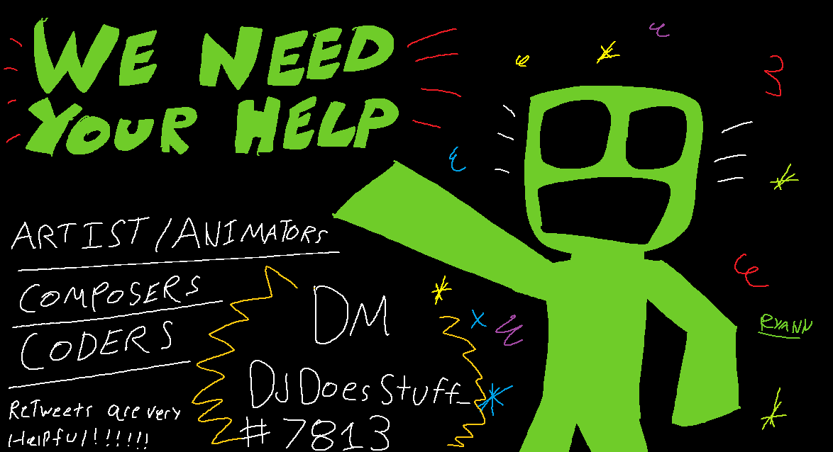 VreenOFFICIAL's tweet photo. Hello everyone! We need your help with D-Side Ourple Guy, we don't really have a big team right now, but this is your chance to help with the mod, if you know how to do any of these on top of the white lines DM DJDoesStuff_#7813 (retweets are very helpful!)
@FNFNewsAnnounc1 https://t.co/nwTlcs5Y5q