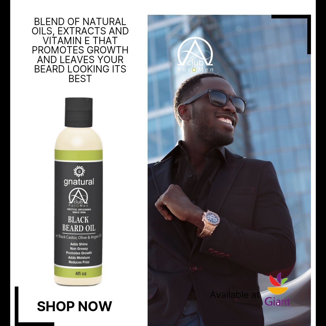 AlphaClub4Men's tweet photo. G Natural Black Beard Oil is perfect for conditioning and moisturizing your beard.
👉 🛍 Shop through Alpha Club 4 Men website 👇
https://t.co/Tr9aH1g5gz

#walmart #walmartdeals #blackmenhair #barbershopconnect https://t.co/nQrsXx7J8A