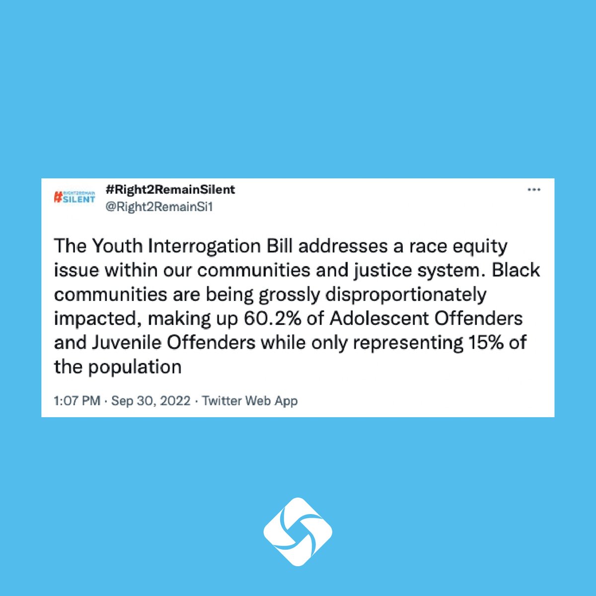 BronxConnect's tweet photo. The #right2remainsilent is inherently also a race equity issue. Passing the Youth Interrogation Bill addresses inequalities that disproportionately impacts Black youth.
#BronxConnect #endviolence #gunviolenceprevention #bronx #elbronx #advocacy #antiviolence #nyc https://t.co/wkcGvtDmEd