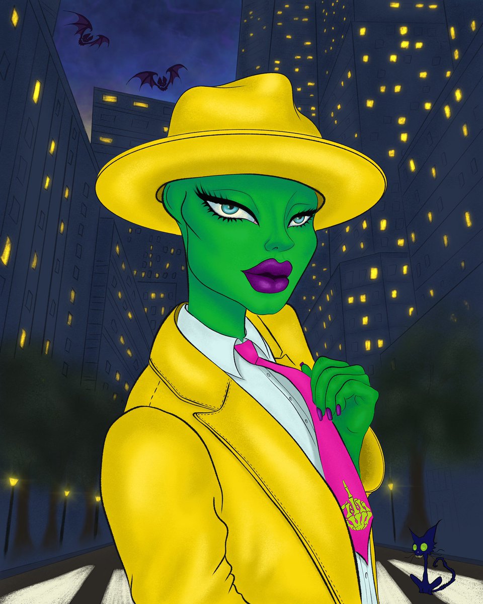 CreateEllen's tweet photo. Sleep tight fam⭐️💚⭐️ 

New drop- Eveline 

0.05 ETH 
#NFTCollection #NTFArtist https://t.co/6vgH5nGusc