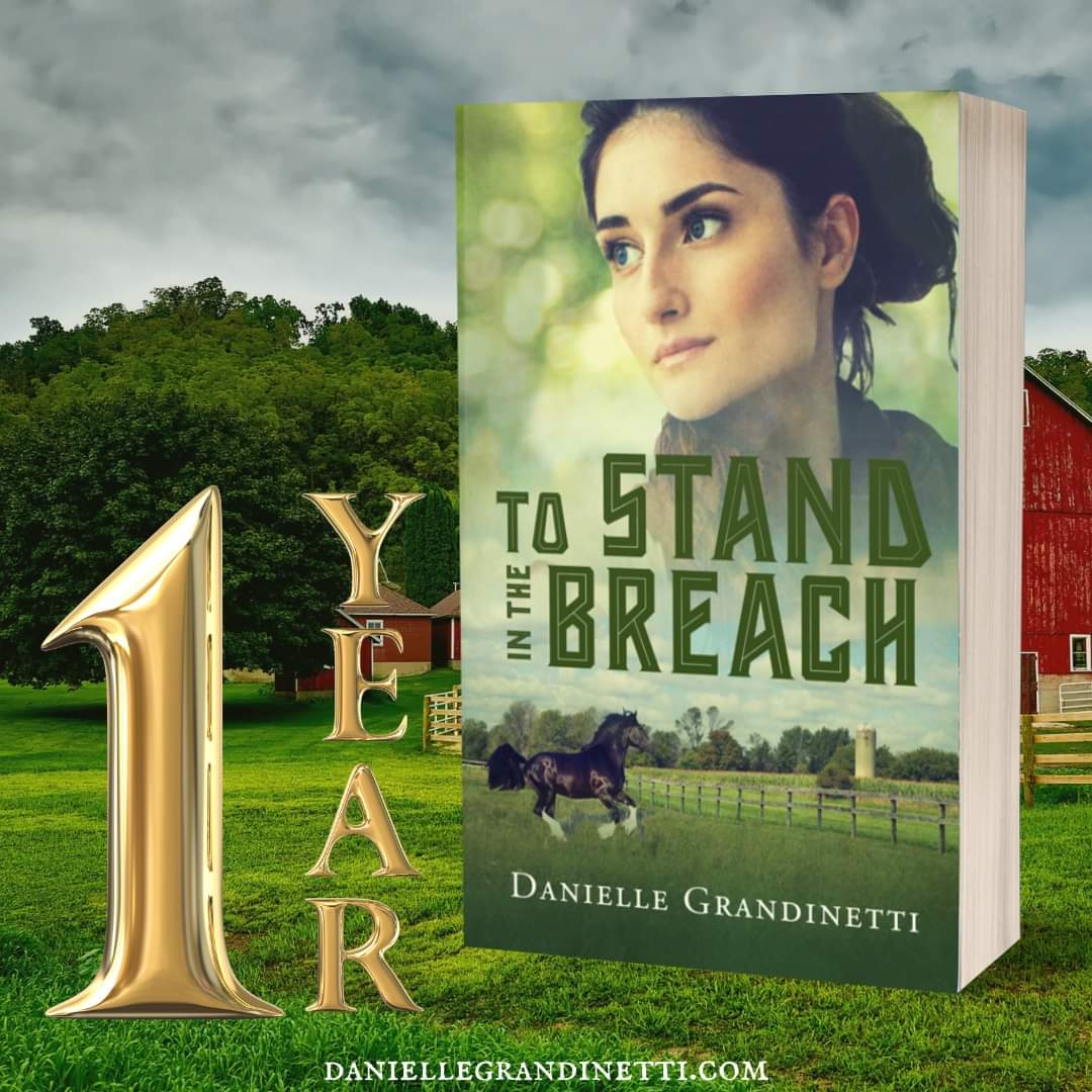 CreaJeanne's tweet photo. To Stand in the Breach by @dgrandinetti turns one today! Have you read it yet? I loved it!  Find out more at https://t.co/fLX73kLcZk #tostandinthebreach #historicalromance https://t.co/g60X4q1F69
