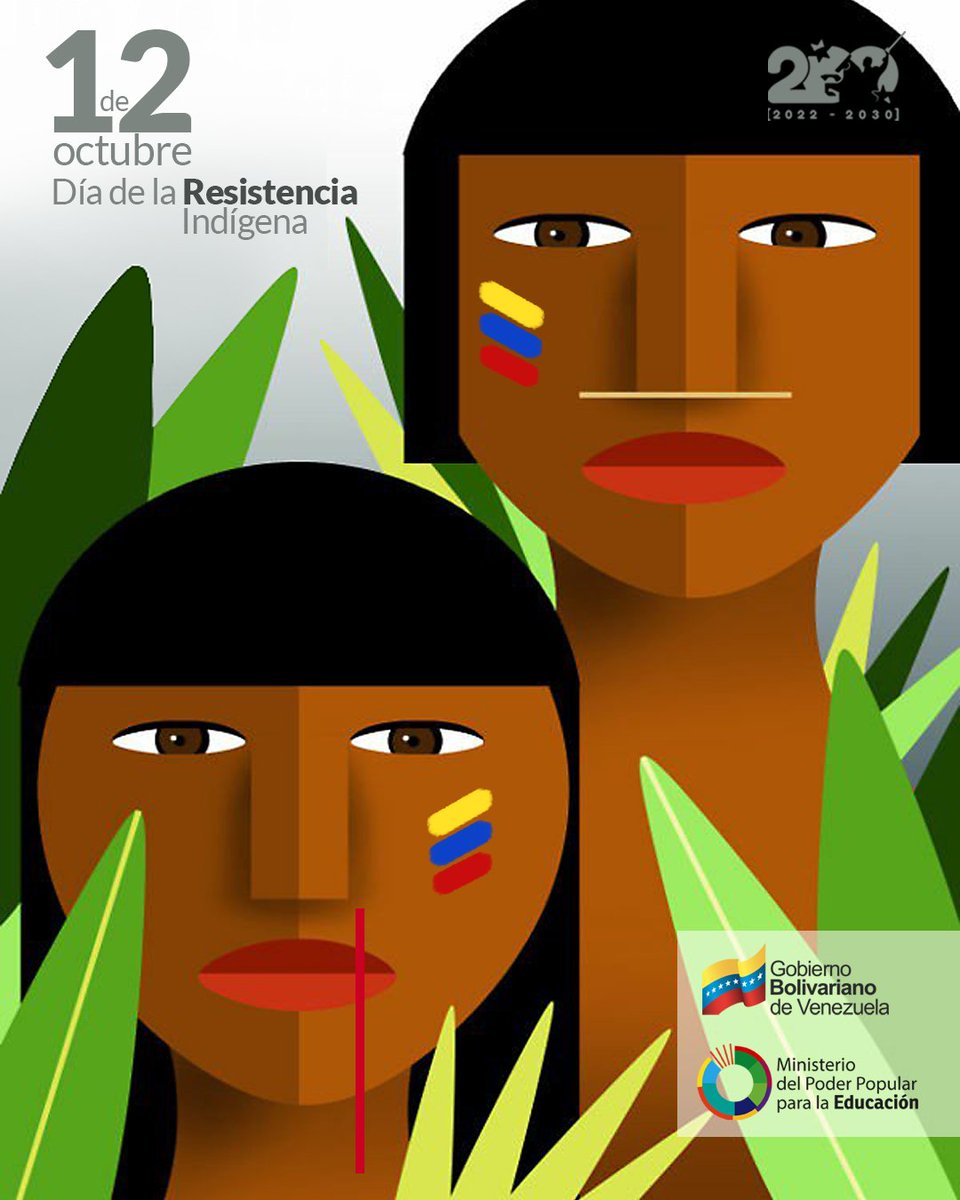 leoalvacabrera's tweet photo. Día de la Resistencia Indígena. Por aquellas luchas en 1492 de los pueblos indígenas en defensa de su cultura contra los colonizadores Españoles. ¡Reivindicación por sus luchas en defensa de esta tierra! #GritoDeResistenciaIndigena @NicolasMaduro @_LaAvanzadora @Soykarinacarpio https://t.co/9YBtSI1oe7