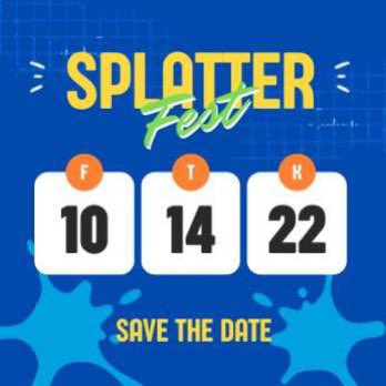 Splatter fest is here! Come to the grass field by the upper entrance at 6:00 to get splattered! This Friday, the 14th we are back! A $5 donation gets you splattered and entry into the game. We can’t wait to see everyone there! #ftk