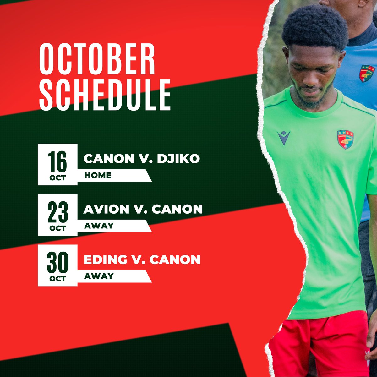 fgo_pro's tweet photo. 🗓 Le calendrier de nos rencontres de MTN ELITE ONE pour les mois d’Octobre et de Novembre🔥

3️⃣ Rencontres à domicile 🏡 
4️⃣ Rencontres à l’extérieur ✈️ 
2️⃣1️⃣ points à disputer avant la trêve #Qatar2022 

#TigNnam💚❤️
#NationLegacy
#LeClubDeLaNation
@FecafootOfficie @MTNCameroon https://t.co/t9YG7Qdct3