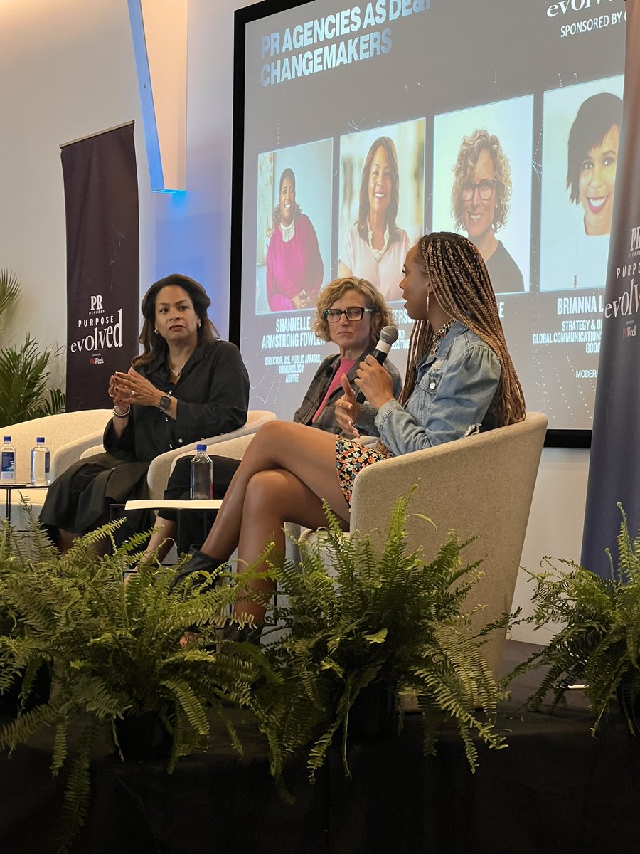 monday_talent's tweet photo. @BrieFlower, @roslynpatterson and Kim Sample @PRCouncil discussing PR Agencies as DE&amp;I Changemakers. #PRDecoded https://t.co/Hj1ivPvV7W