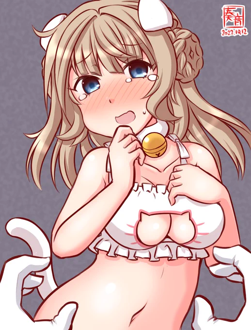 「Admiral 少しだけ…少しだけ…、待ってください…っ」#艦これ版真剣お絵描き60分一本勝負_20221012#レンジャー ※スランプ気味 遅刻+20分 