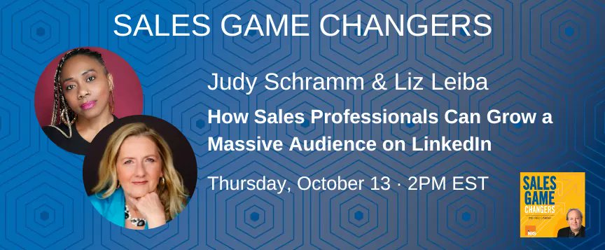 ExcellenceinSales (@iesbd) on Twitter photo You don't want to miss tomorrow's #SalesGameChangersPodcast live with <a href="/proresource/">Judy Schramm</a> and Liz Leiba who will tell you how #sales professionals can grow a massive audience on #LinkedIn: buff.ly/3Mcpg2R You don't want to miss tomorrow's #SalesGameChangersPodcast live with <a href="/proresource/">Judy Schramm</a> and Liz Leiba who will tell you how #sales professionals can grow a massive audience on #LinkedIn: buff.ly/3Mcpg2R