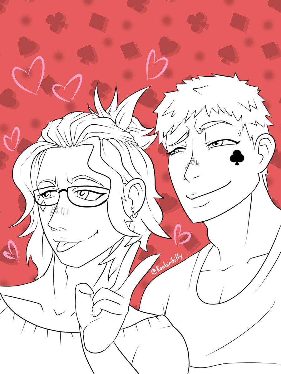 konbinikitty's tweet photo. TWISTober Day 9 - Favorite Ship (Trey &amp; Cater) ♦️♣️ #twistedwonderland #twistober2022 #octoberartprompt https://t.co/1s2cnGmbKq