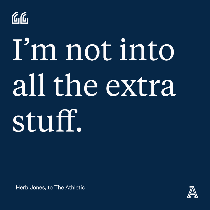 TheAthletic's tweet photo. Herb Jones isn't like most of his NBA peers.

He prefers fishing over partying during All-Star Weekend. And he's locked in the gym so much people have to beg him to leave.

But he isn't just an old soul. He's the ceiling-raiser the Pelicans need, @willguillory writes.