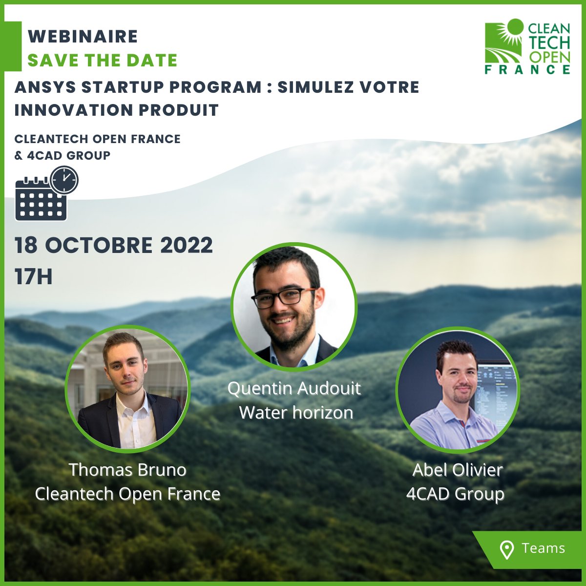 Cleantech Open FR (@cleantechopenfr) on Twitter photo J-6 Webinaire Cleantech Open France X <a href="/4CAD_Group/">4CAD Group</a>📢
#Startup industrielles, vous souhaitez accélérer votre développement, réduire votre time-to-market et proposer des produits plus innovants en limitant vos coûts ?
Inscrivez-vous !👉urlz.fr/jt59 J-6 Webinaire Cleantech Open France X <a href="/4CAD_Group/">4CAD Group</a>📢
#Startup industrielles, vous souhaitez accélérer votre développement, réduire votre time-to-market et proposer des produits plus innovants en limitant vos coûts ?
Inscrivez-vous !👉urlz.fr/jt59