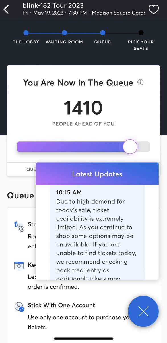PoundSign's tweet photo. .@Ticketmaster is literally the worst ticketing platform. Been here for 15 minutes. I always know to expect this garbage, but every time I’m surprised as to just how awful they are. Probably sold all the presale tickets to shell companies to resell for exponential profit. https://t.co/wOYVld4rHY