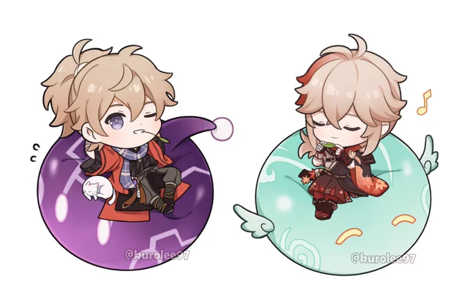 Based on the GI LAWSON collab, I love the idea they chilling with their slimes  