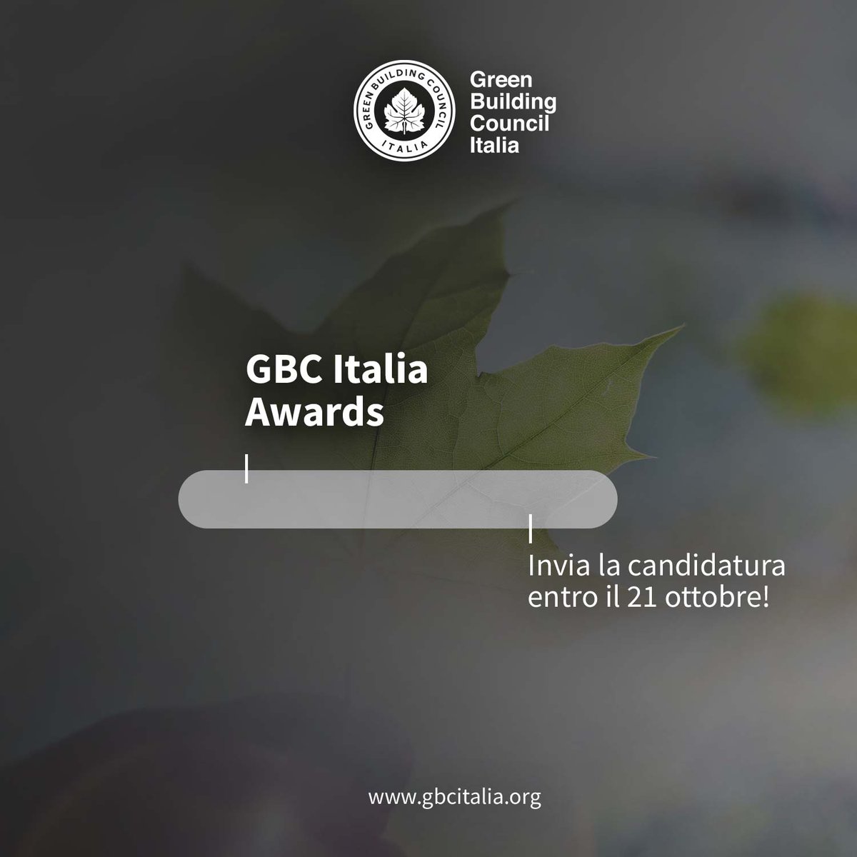 📆 GBC Italia #Awards: Il 21 ottobre è il termine ultimo per l'invio delle candidature

💡 #Leadership Awards, il #Premio Mirna Terenziani e il Premio Chapter dell’Anno: queste le tre macro-categorie che verranno premiate nella 7a edizione degli Awards: bit.ly/3TemGvn