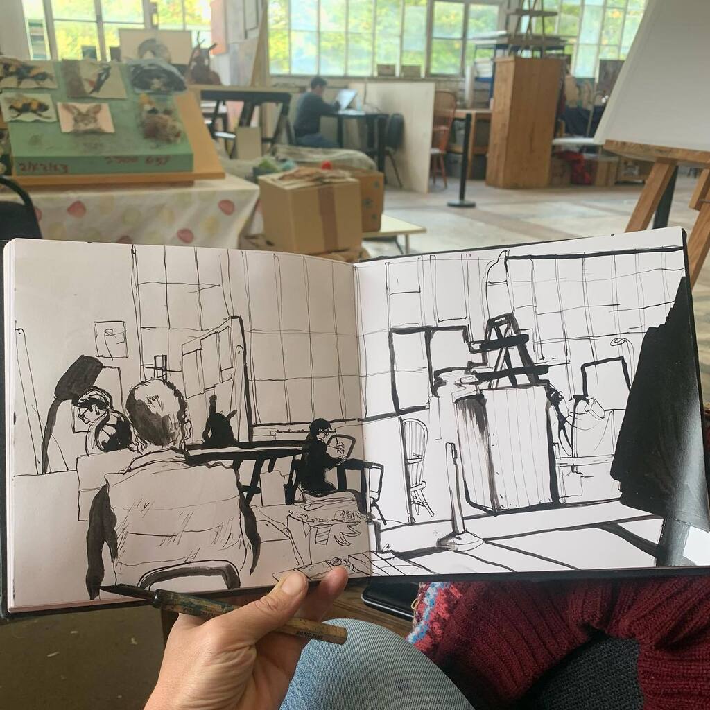 Playing again today…I’m trying to keep these sketches quick…which is hard as my default is to create a ‘finished/nice’ drawing! My hope here is that I’ll break through some of those defaults and explore, try new mediums, and just relax about drawing!… instagr.am/p/CjnetuYsoNi/