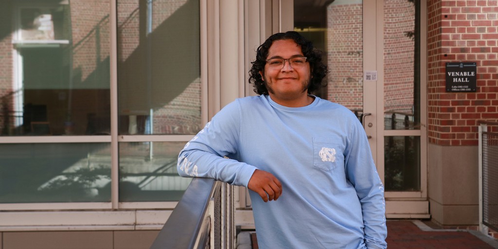 Julian Robles's (UNC '23, CSS 7) research with <a href="/livingFREElab/">Living Free Lab</a> studies the effects of eating disorders, obesity, and other eating-based behaviors in minority communities and seeks to improve eating behaviors to increase overall health. 🍎 #UNCResearchWeek #excellenceispossible