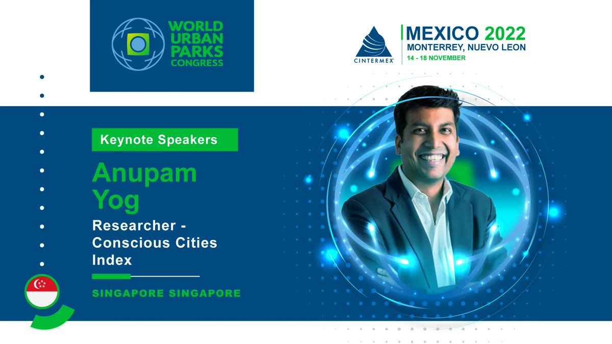 WUParks's tweet photo. #KeynoteSessions
We will have Keynote Sessions with great speakers.
Don't miss Anupam Yong in #WUPCongress 2022.
Learn more about our program and register now:
https://t.co/NuxUYlCi66
Questions? Contact us
Whatsapp: +529993530691
wupcongress@worldurbanparks.org https://t.co/sgumlhbciU