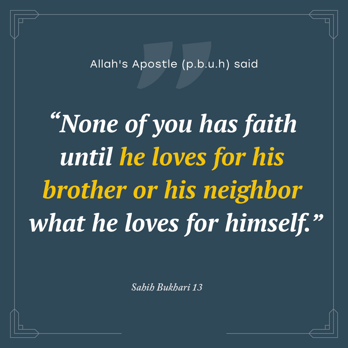 A beautiful Hadeeth of our beloved Prophet Muhammad (PBUH) to start your day with. Share it with your family, friends and loved ones.
.
.
#hadith #islamicmessage #donation #donate #ngo #socialwork #fundraising #zakatonline #islam #socialcause #crowdfunding #IndiaZakat