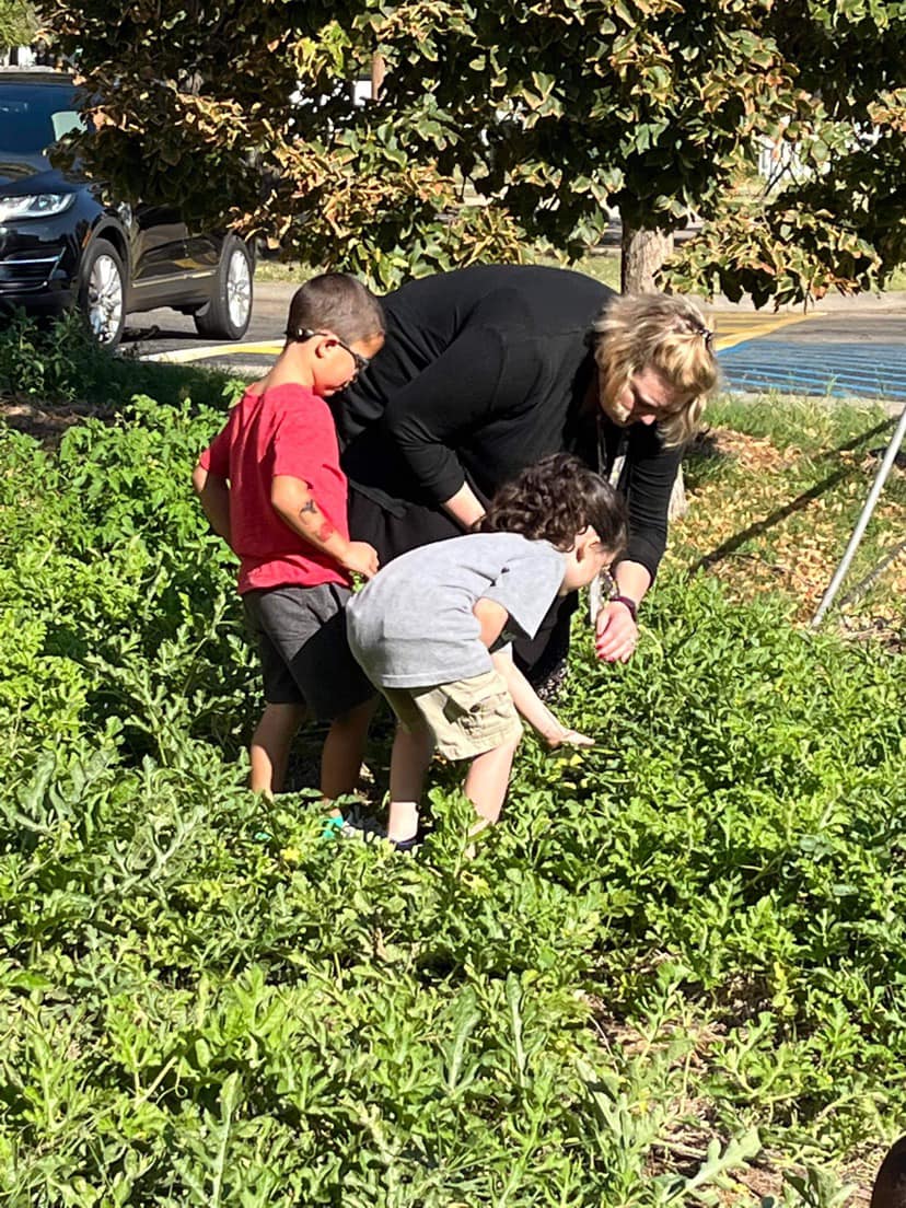 usd305libraries's tweet photo. Oakdale:
It all started with a seed and ended with a feast! The students got to listen to a story, pick our watermelons, and sample our harvest! Thank you to Mr. Cusick and our student gardeners for such an amazing experience!
#gatherlearngrow
#305growsgreatness
#usd305libraries https://t.co/pE1R1tKq8C