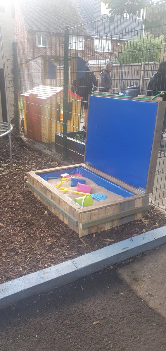PtCoventry's tweet photo. Team 13 have spent the last week completing their community project. Our volunteers from JLR built this amazing sand pit! #princestrust #teamwork #community https://t.co/fGsuyZ24LO