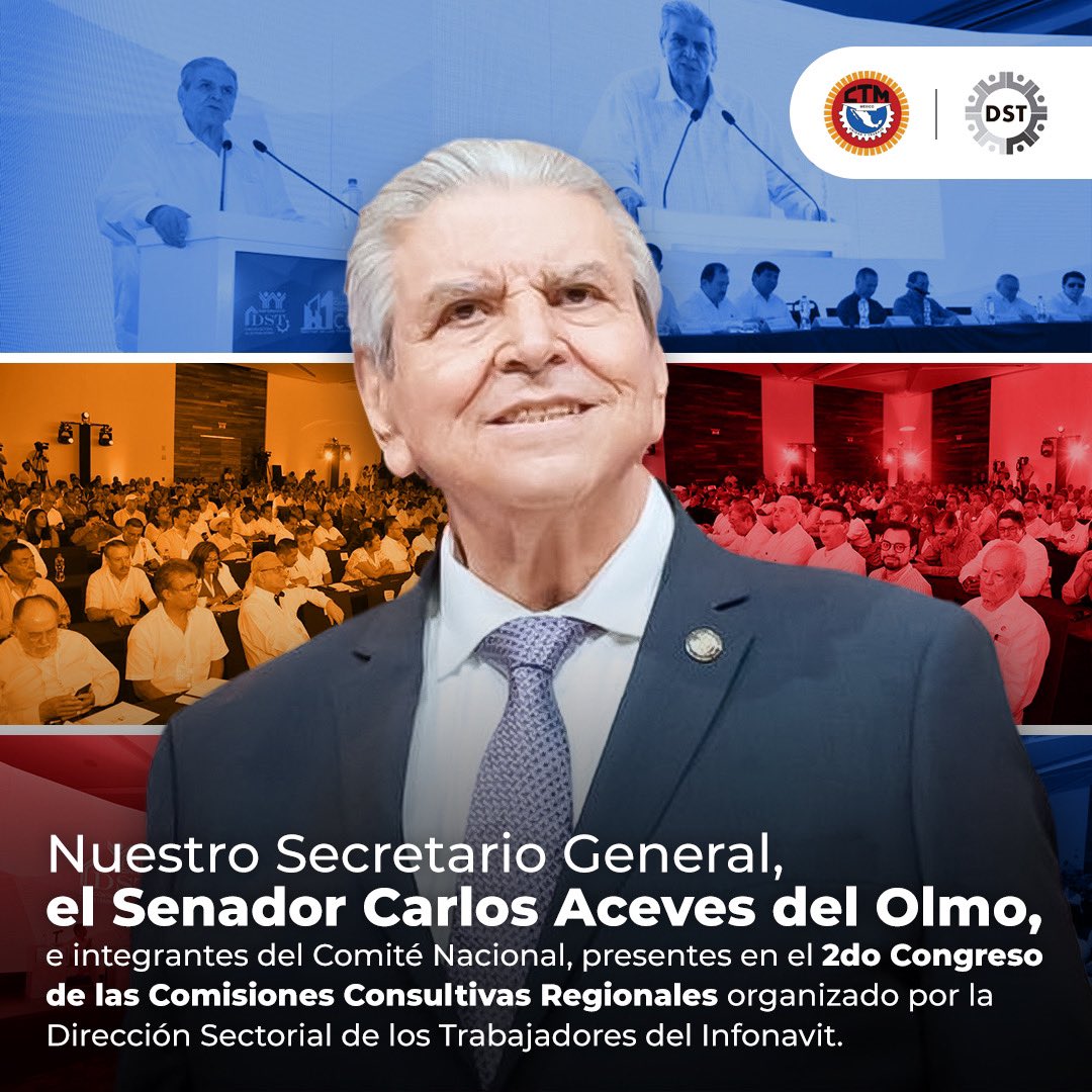 Nuestro Secretario General, el Senador <a href="/CarlosAceves_/">Carlos Aceves del Olmo</a> del Olmo y miembros del Comité Nacional, estarán presentes en el #DSTCCR22 que organiza la @DSTInfonavit. 

¡Unidad y trabajo!