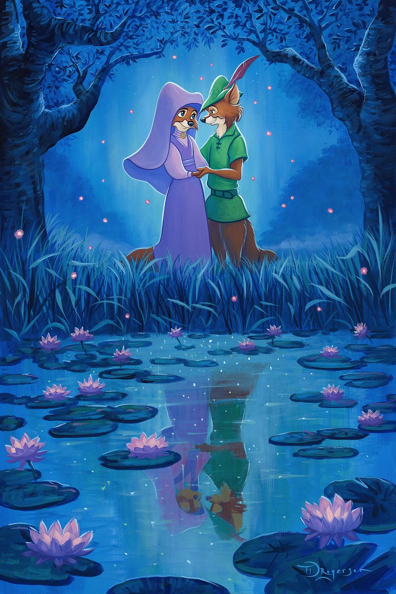 TDRogerson's tweet photo. “Marian My Darling” debuted last weekend at the Promenade Gallery VIP Event. I’ve been painting a lot from Robin Hood lately and saved the sweetest scene for last. https://t.co/sXFYc5VvjW