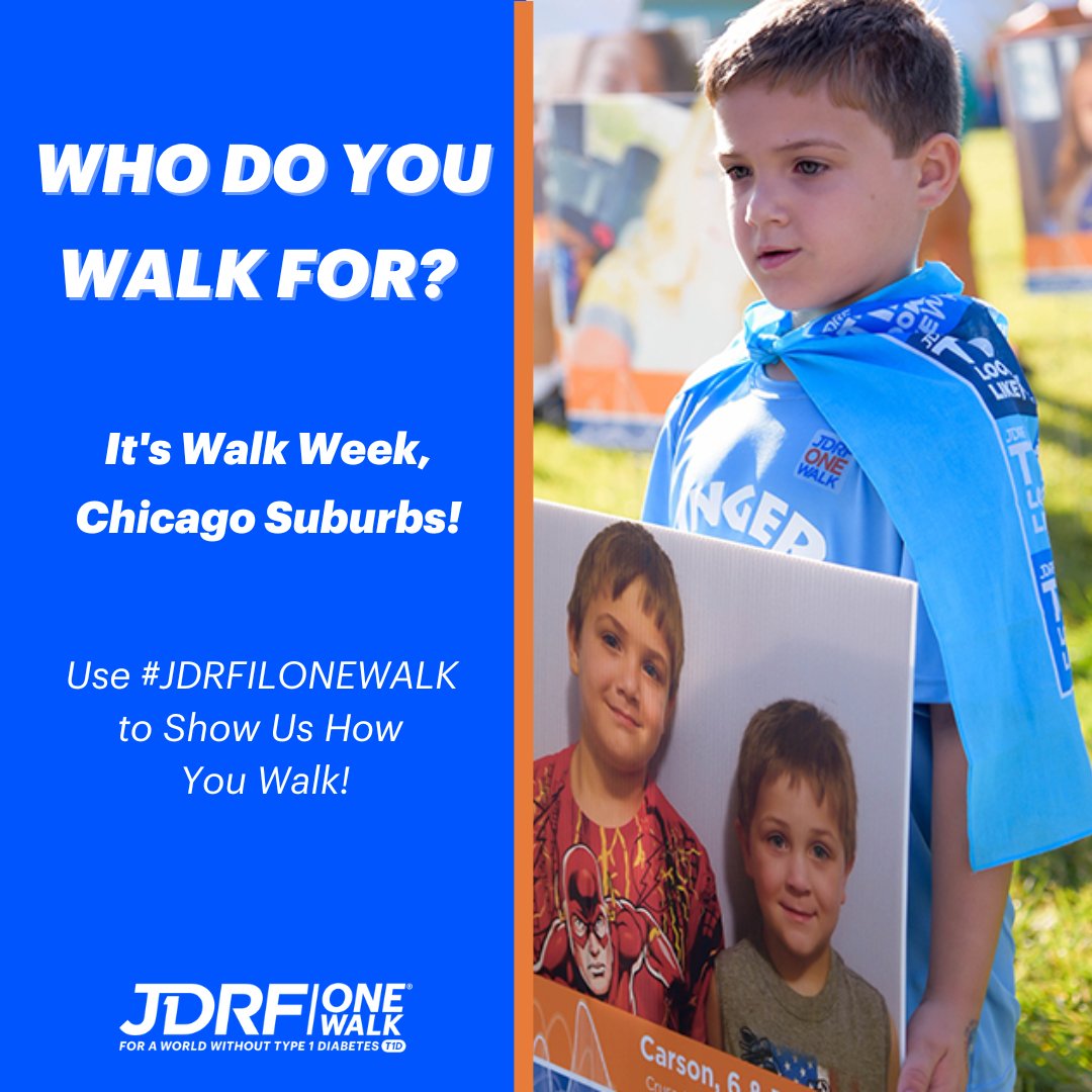 JDRFIllinois's tweet photo. It’s finally time, Chicago Suburbs! Come on out to College of DuPage on October 16th for our final One Walk! Help us finish strong by joining us this weekend! We can’t do it without you!
#JDRFOneWalkIL #JDRFIL https://t.co/B3veCFb4OP