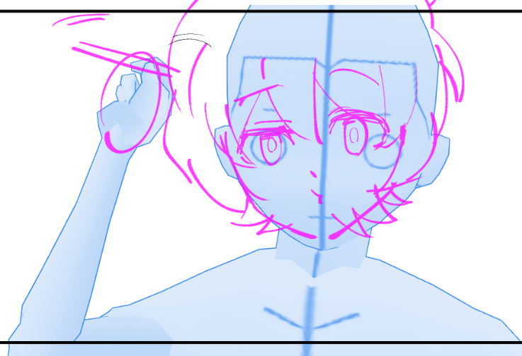 ただいまー! これが、こうなって、こう。フキダシペンで輪郭を描いてから中を描き込むの、わりとイケるのでは? 