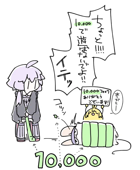 10,000で遊ばれた 