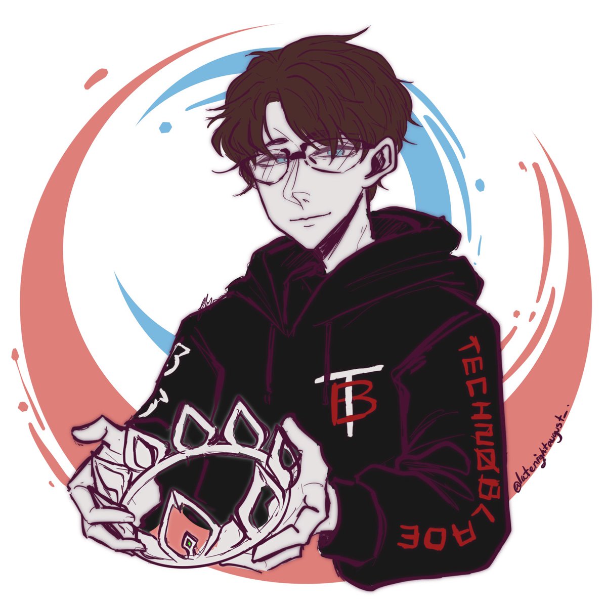 latenightaugust's tweet image. Day 12: Hero
#Techno_ber #technofanart 
(🪷)