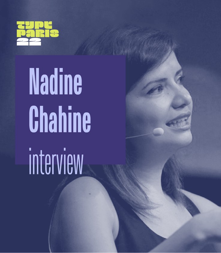 typeparis's tweet image. New 🤩 We’ve just published an interview of the wonderful Nadine Chahine @arabictype about his type design projects! typeparis.com/2022/qa-nadine… Interview by @GinaSerret. 🎤 Nadine was speaker at the #tptalks session on Thursday 16 June 2022.