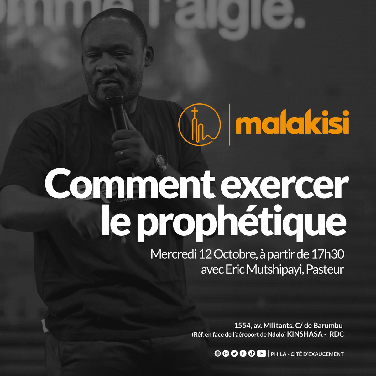 ce_phila's tweet photo. ••• CE SOIR •••
MALAKISI, avec le pasteur Eric Mutshipayi sur comment exercer le prophétique à partir de 17h30.
Ne manquez pas et passez le mot.
#phila #malakisi #prophetique #ericmutshipayi #enseignement https://t.co/8omQXV7pNW