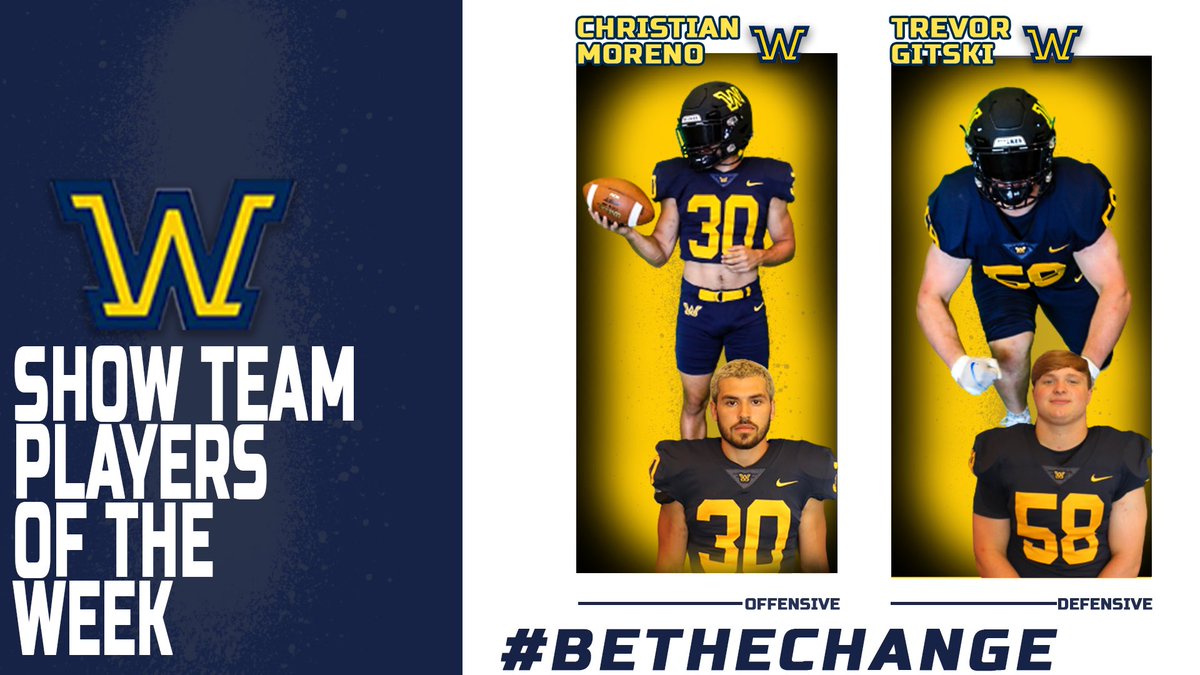 Here is a Look at our TEAM Players of the Game and the Show Team Players of the Week.

Players of the Game:
Billy Anderson (OFF)
Adam Piston &amp; Leroy Marshall (DEF)
Anthony Dominguez (SPEC)

Show Team Players of the Week:
2x Christian Moreno (OFF)
Trevor Gitski (DEF)

#BeTheChange