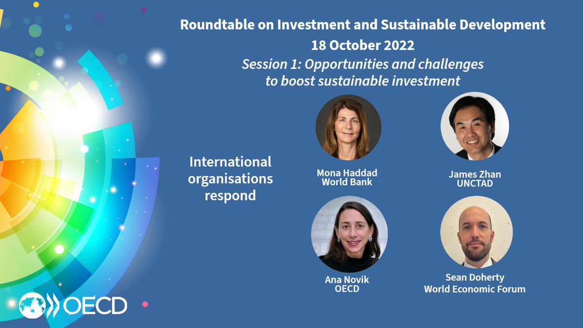 OECD_BizFin's tweet photo. 📣Join us 🗓️18 October 2022 9:30-17:00 CET 📍 Paris/online to identify concrete reforms that will unleash #sustainableinvestment and set these reforms in motion

Explore the distinguished speakers in our morning sessions below and sign up ▶�� https://t.co/QBkNIMr2vK

#fdi #sdgs https://t.co/opvsQSAcRS